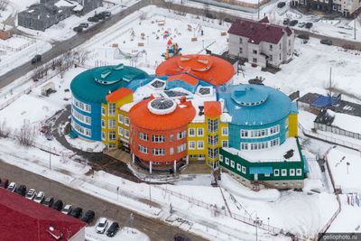 Детский сад Семицветик в Нарьян-Маре с высоты фото