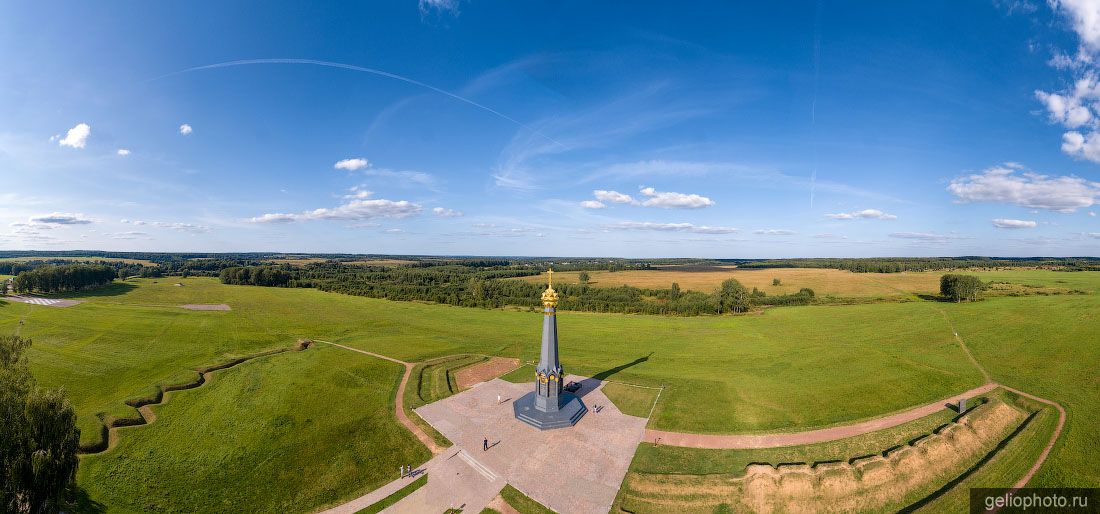 Панорама Бородинского поля с высоты фото