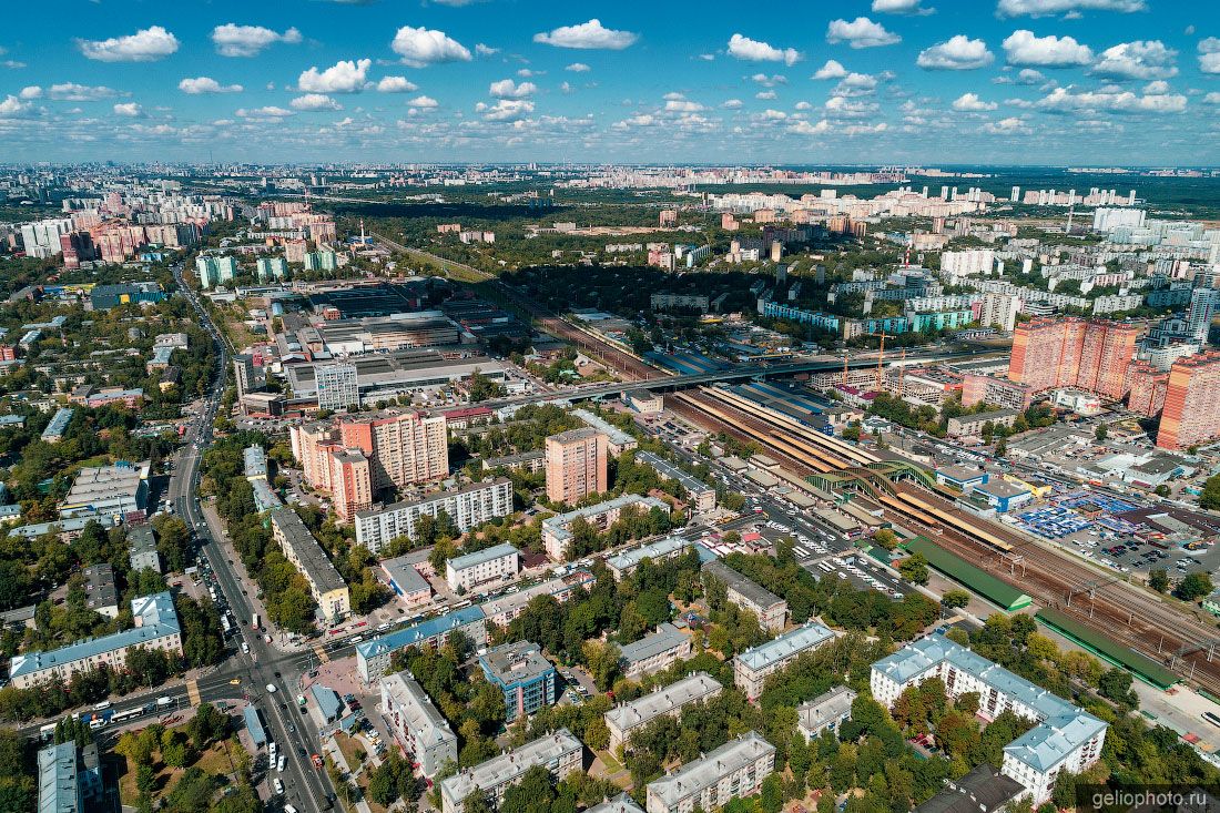 Октябрьский проспект в Люберцах с высоты фото