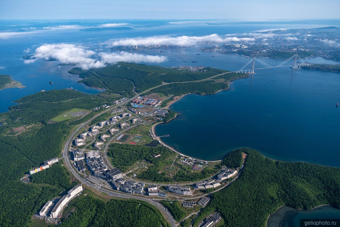ДВФУ во Владивостоке с высоты фото