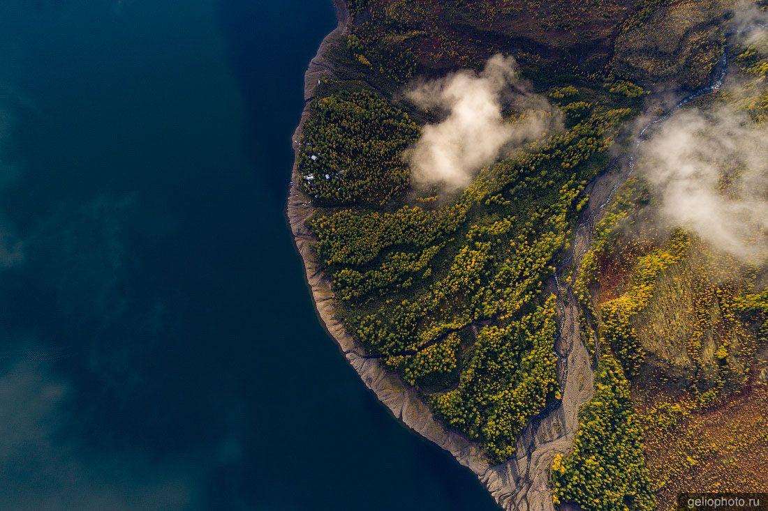 Турбаза Бунисяк на плато Путорана вид сверху  фото