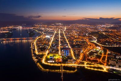 Ночной Красноярск вид сверху фото