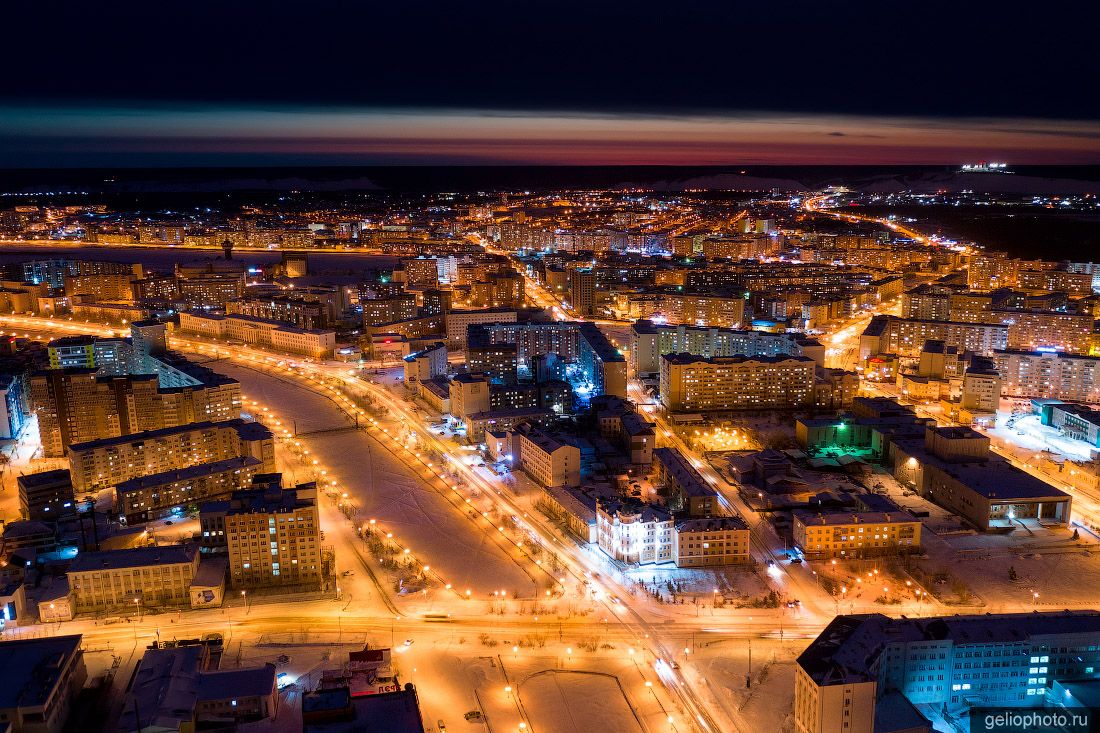 Озеро Тёплое в Якутске с высоты фото