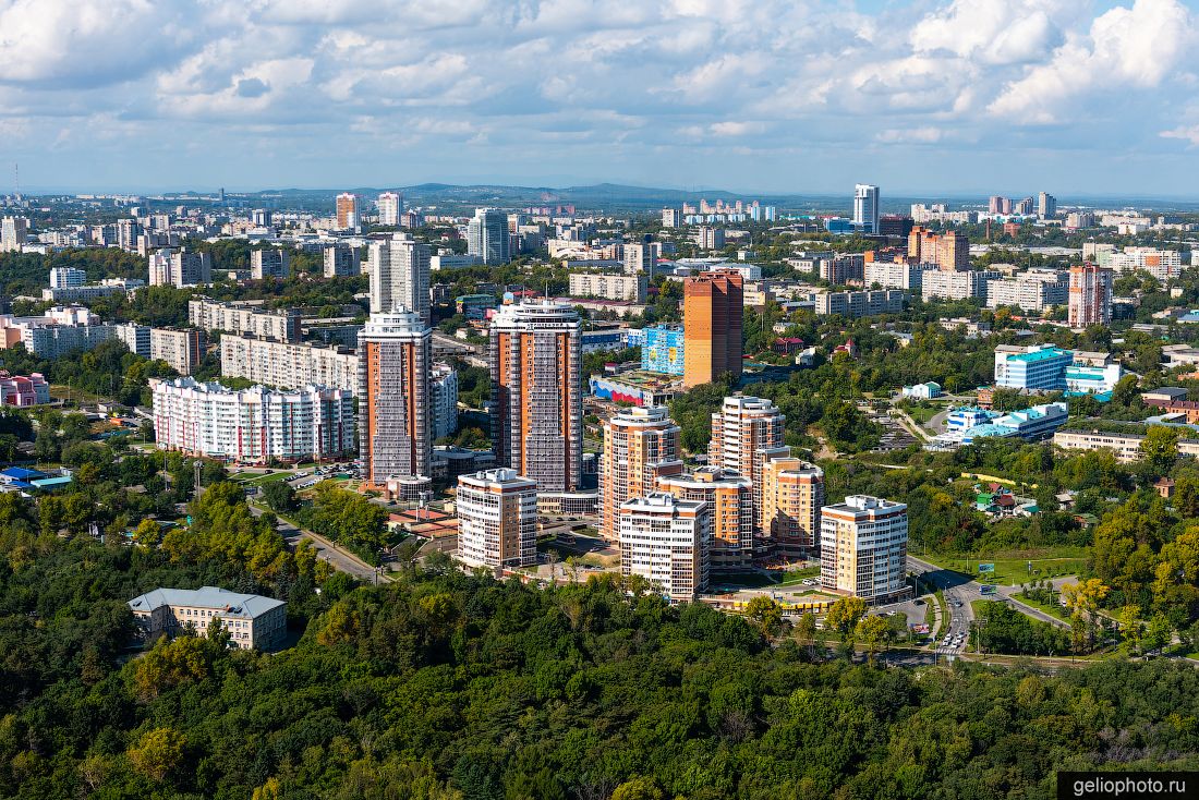 ЖК Дендрарий в Хабаровске с высоты фото