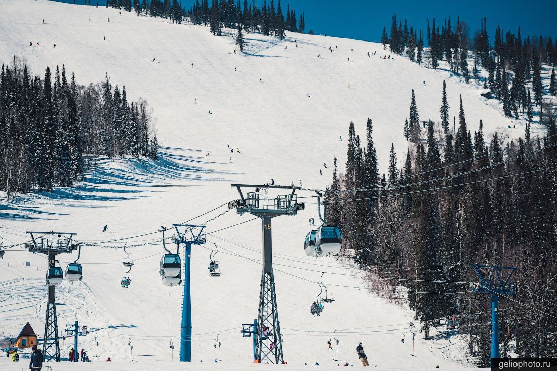 Горнолыжные подъёмники в Шерегеше фото