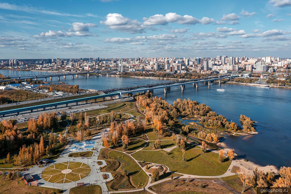 Парк Арена в Новосибирске с высоты фото