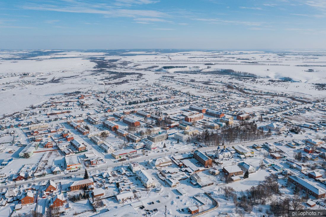 Тисуль зимой с высоты фото