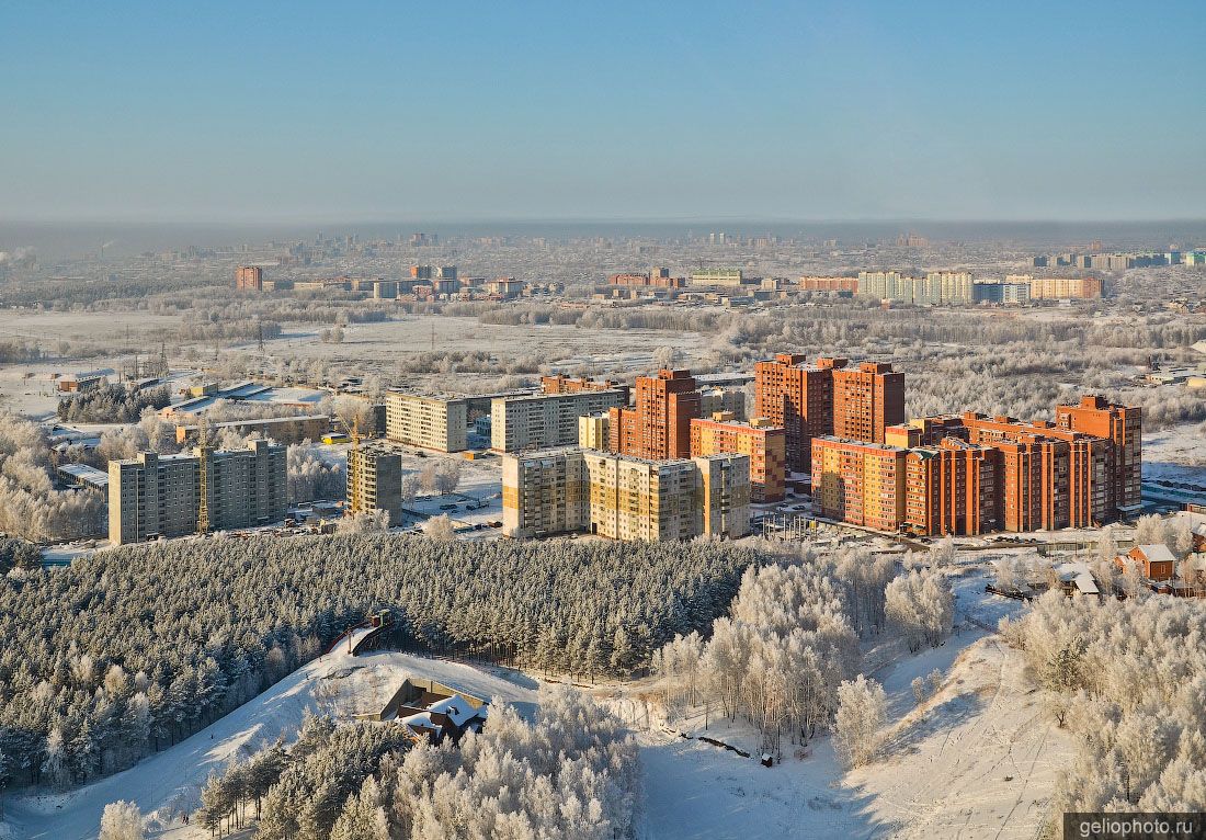 Микрорайон Ключ-Камышенское плато в Новосибирске зимой фото