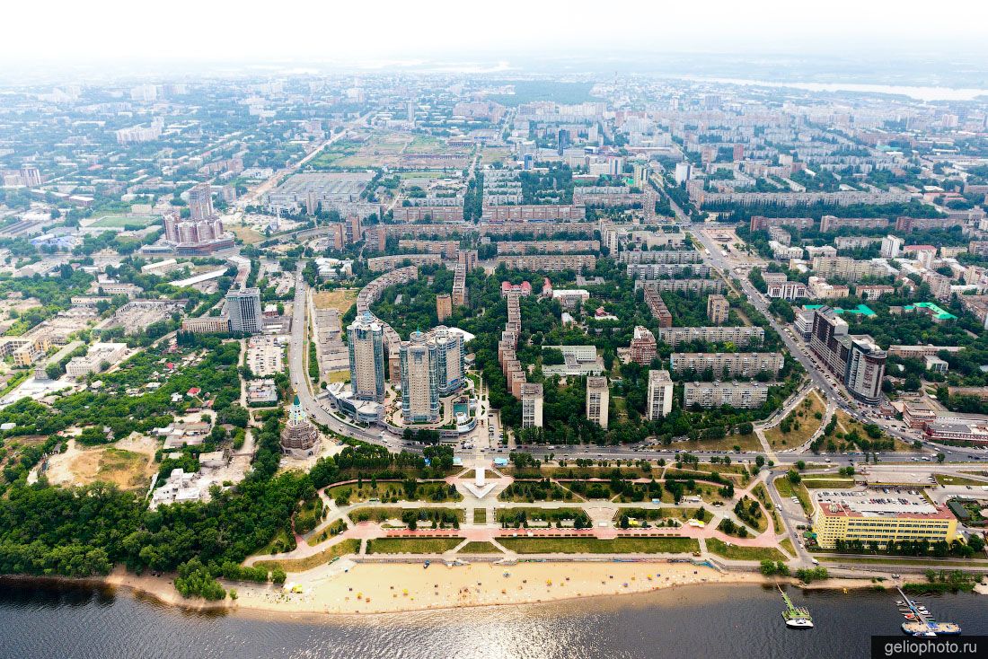 Софийская набережная в Самаре с высоты фото