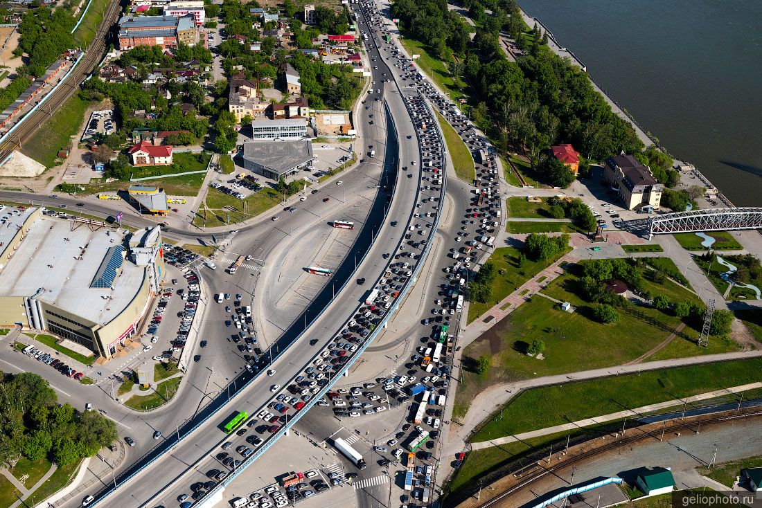 Площадь инженера Будагова в Новосибирске с высоты фото