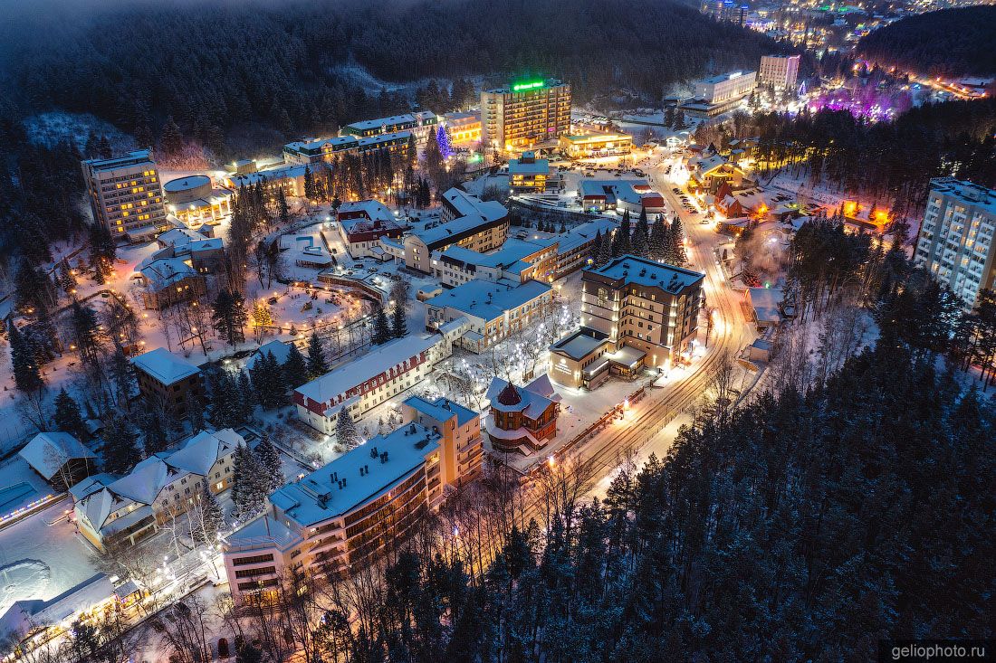 Зимняя Белокуриха с высоты фото Gelio Зимняя Белокуриха с высоты фото