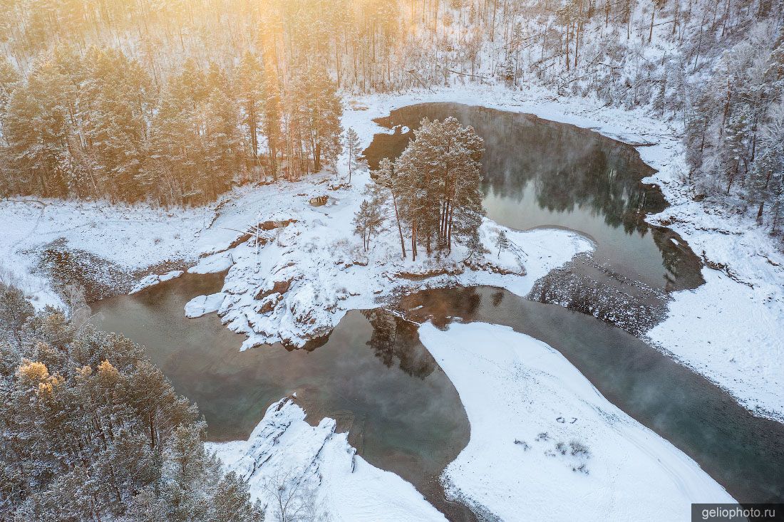Голубые озёра в Горном Алтае с высоты фото