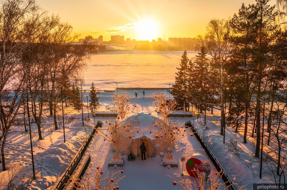 Домик снежинки в Новосибирске фото