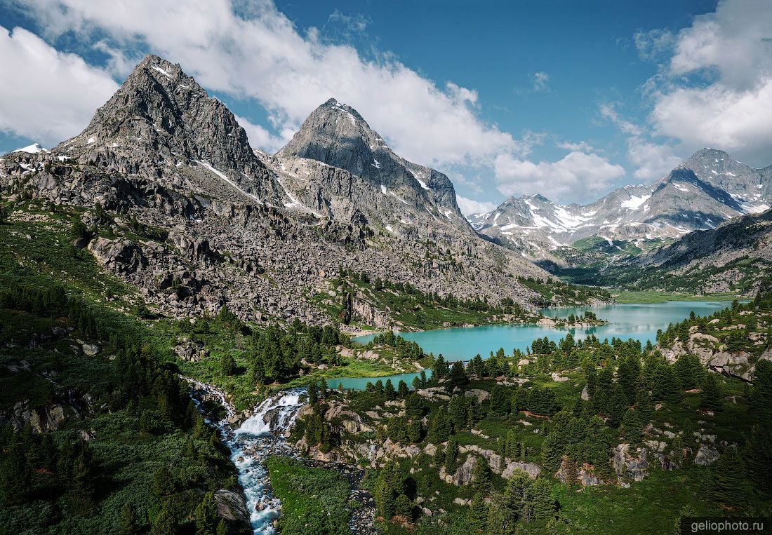 Катунский хребет на Алтае летом фото