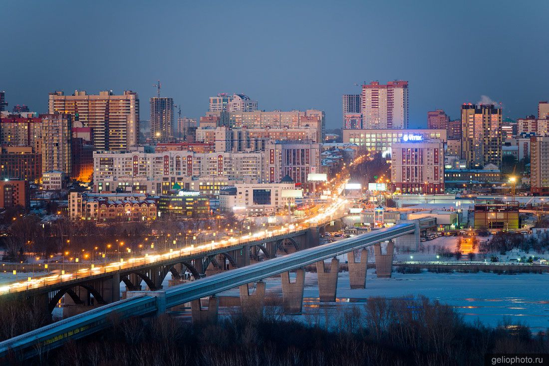 Метромост в Новосибирске фото
