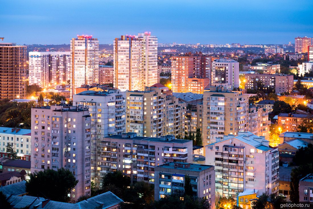 Жилые кварталы Ростова-на-Дону с высоты фото