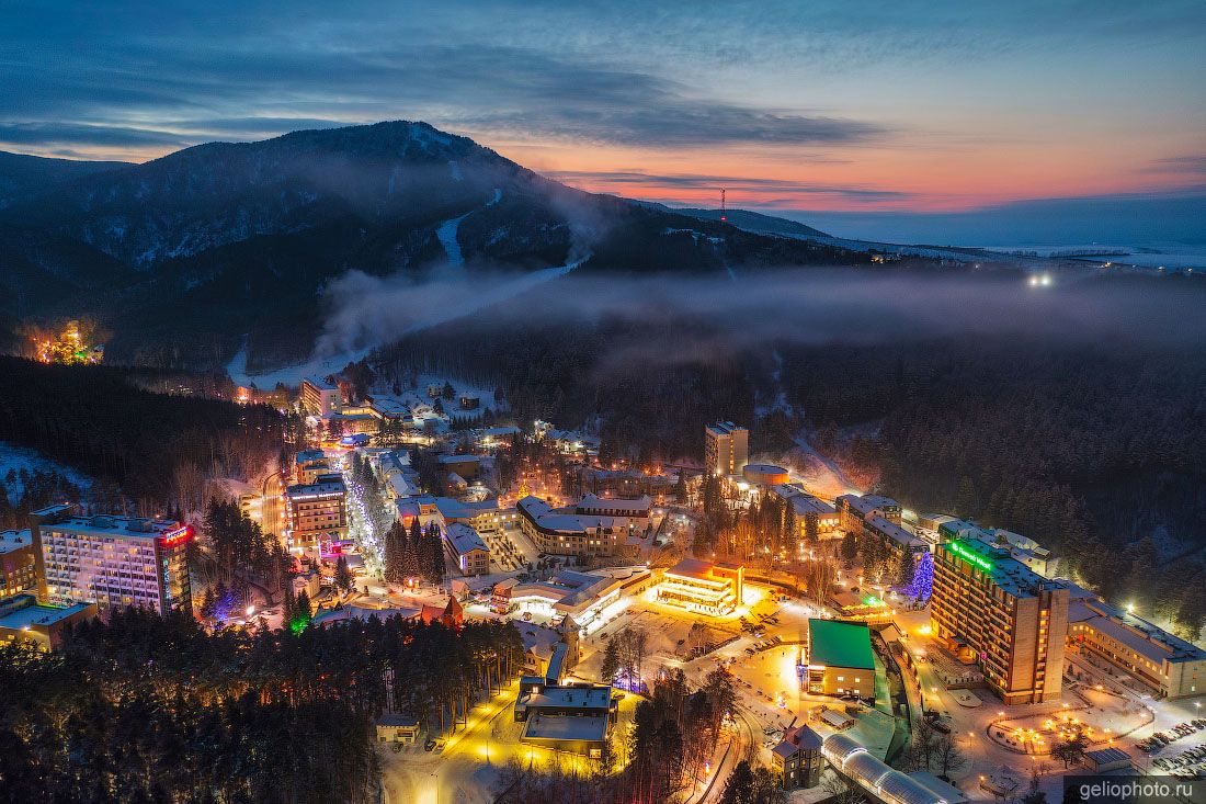 Зимняя Белокуриха с высоты фото