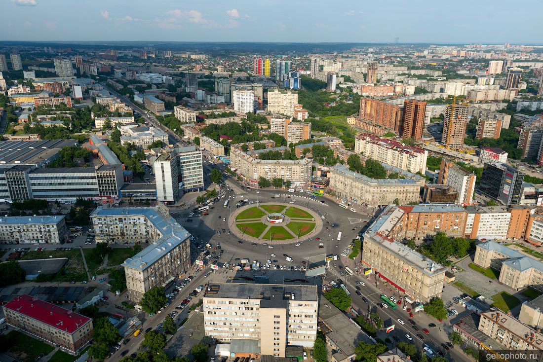 Площадь Калинина в Новосибирске с высоты фото
