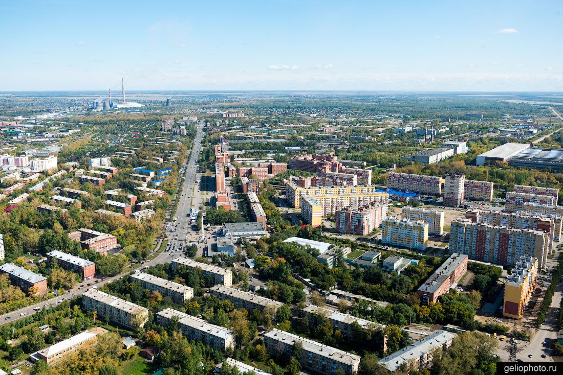 Чкаловский посёлок в Омске с высоты летом фото