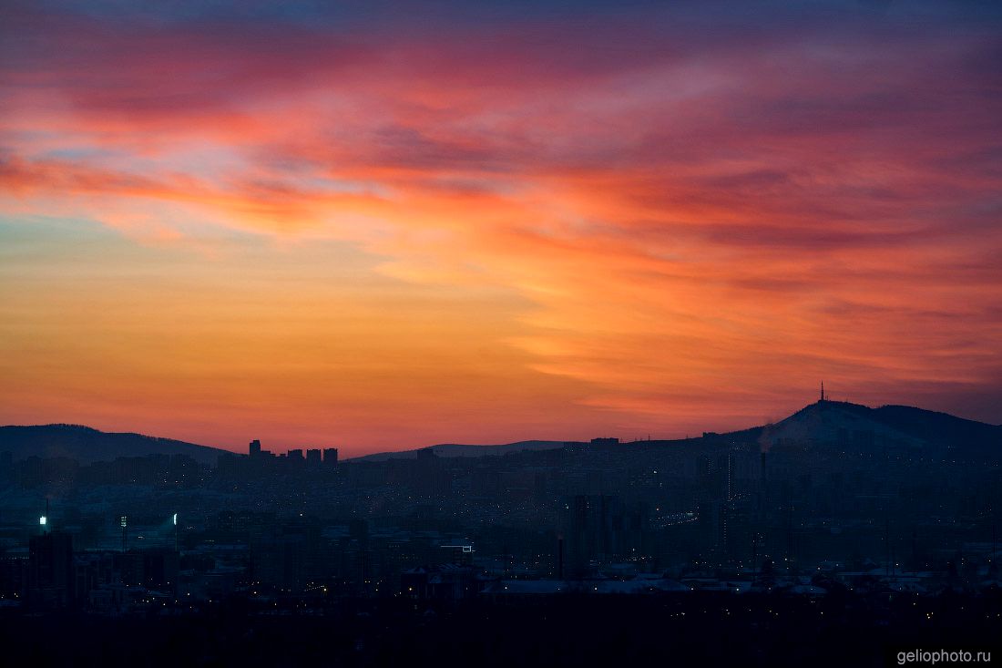 Красноярск на закате фото