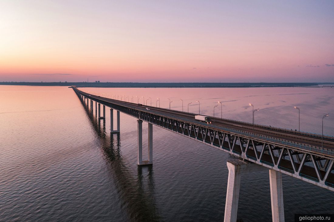 Президентский мост через Волгу в Ульяновске  фото