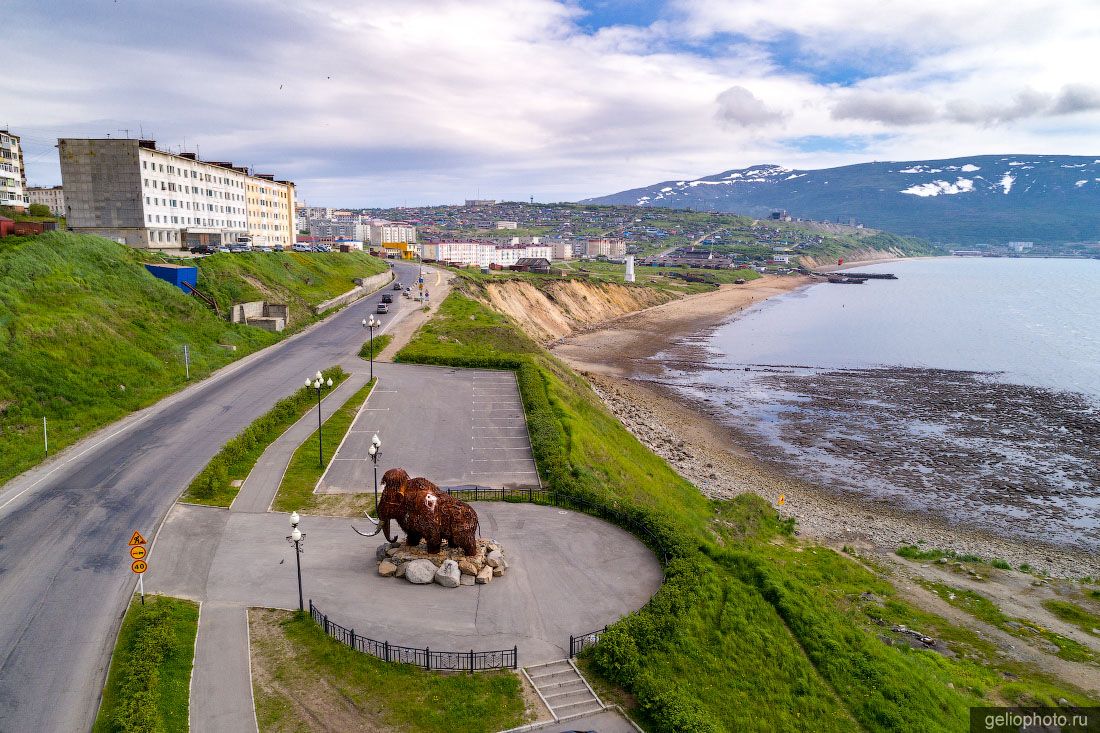 Скульптура мамонта в Магадане фото