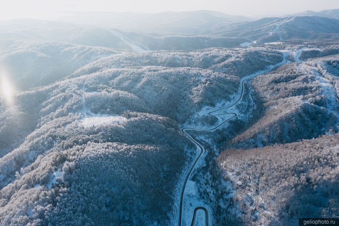 Дорога в Белокуриху горную с высоты фото