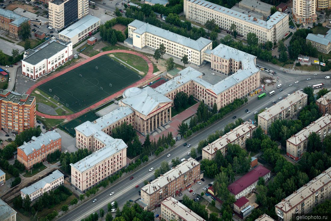 СГУПС в Новосибирске с высоты фото