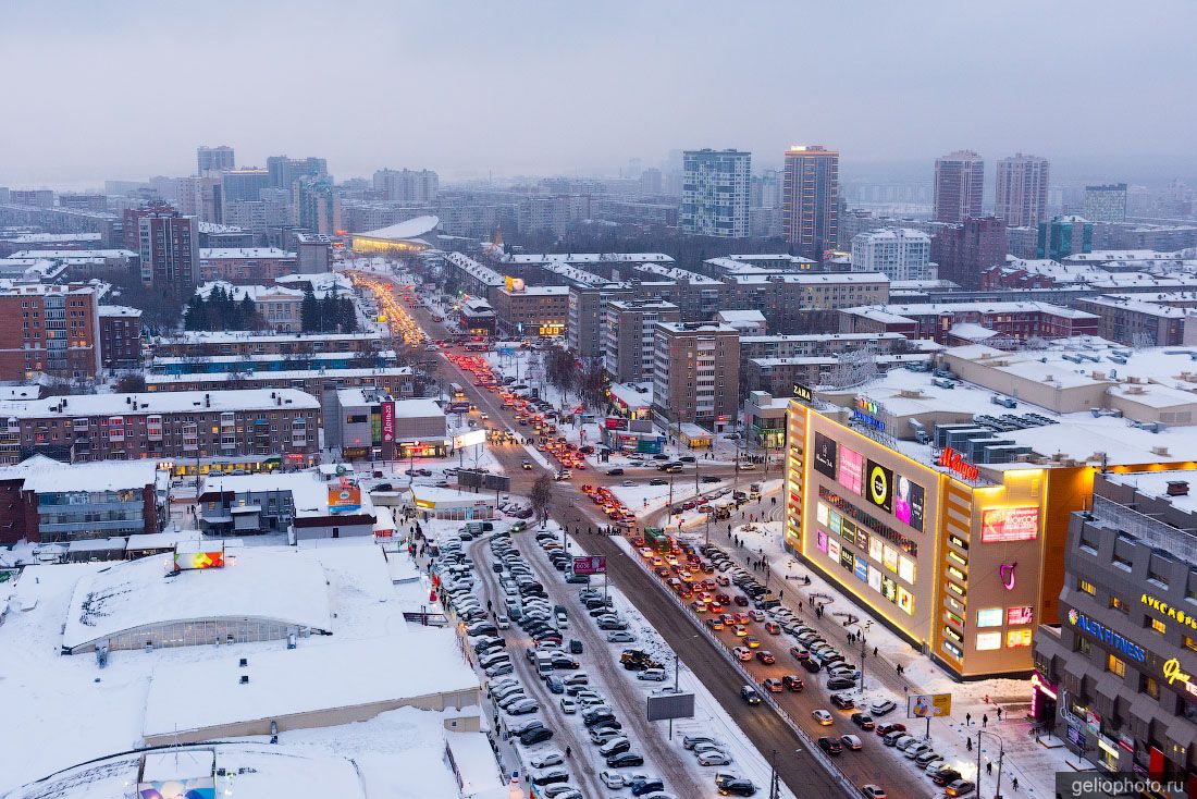 Улица Гоголя в Новосибирске зимой фото