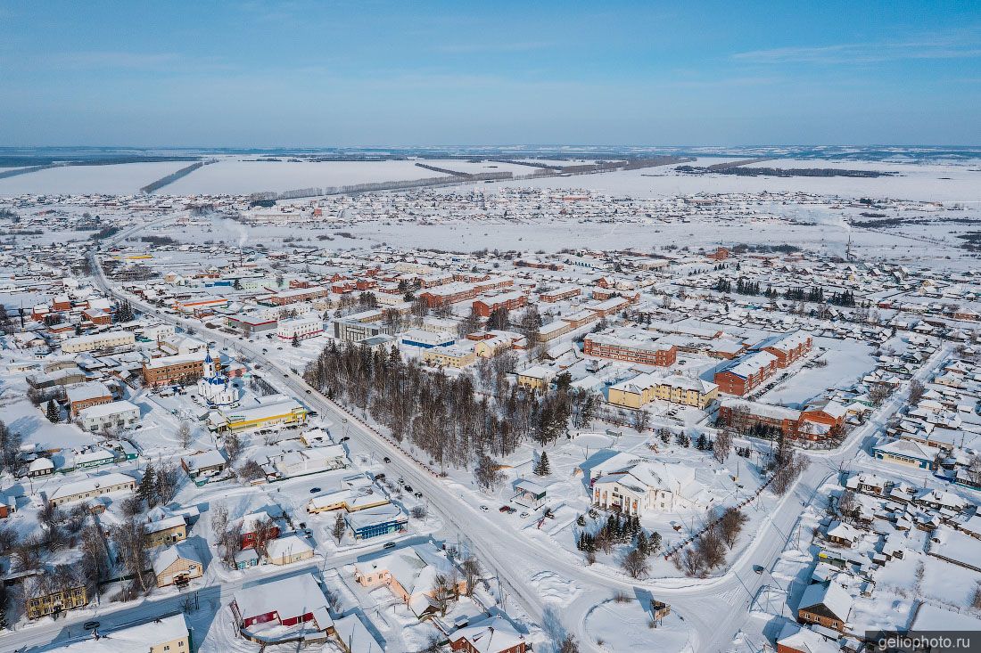 Тисуль с высоты зимой фото