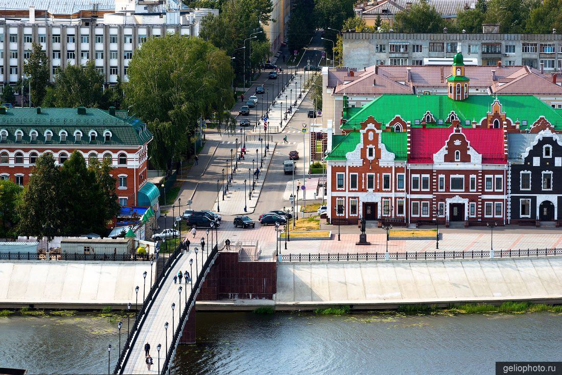 Набережная Амстердам в Йошкар-Оле с высоты фото
