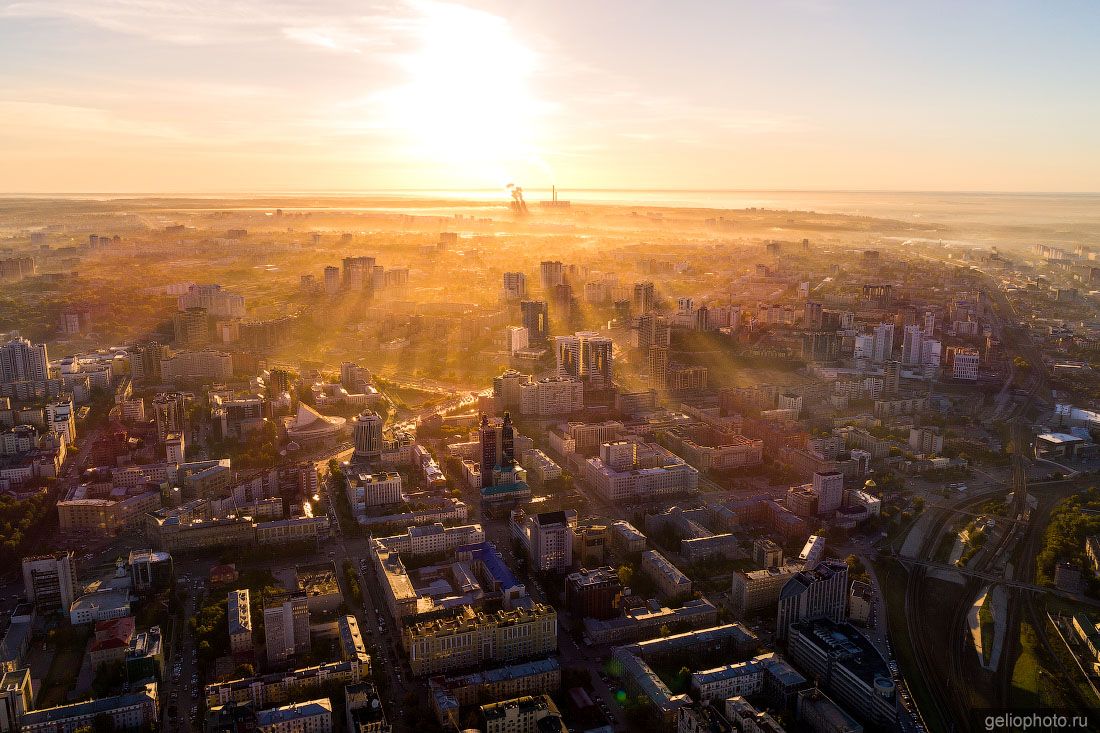 Новосибирск на рассвете фото