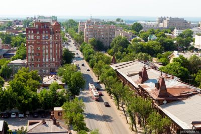 Улица Красноармейская в Самаре с высоты фото