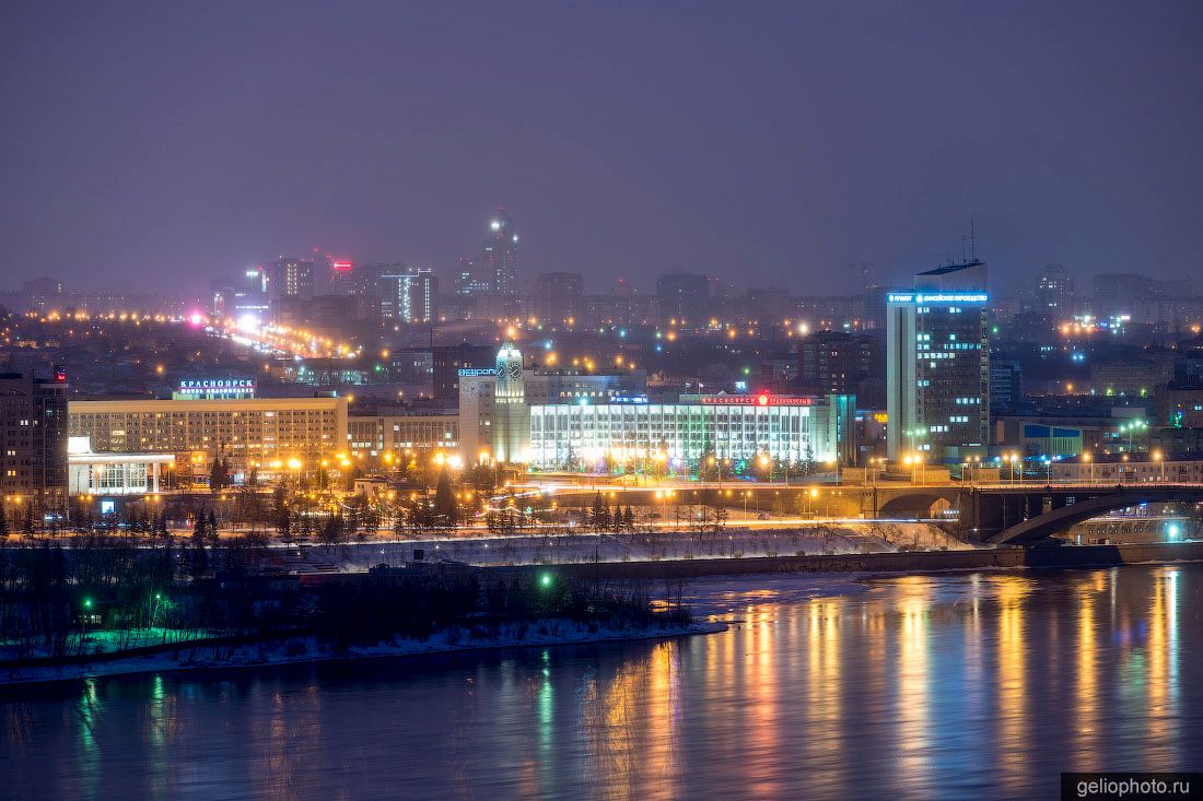 Центральная набережная в Красноярске фото