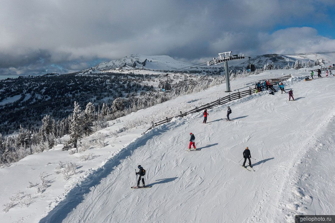 Горнолыжная трасса в Шерегеше фото