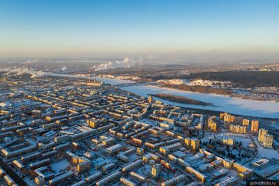 Кемерово зимой с высоты фото