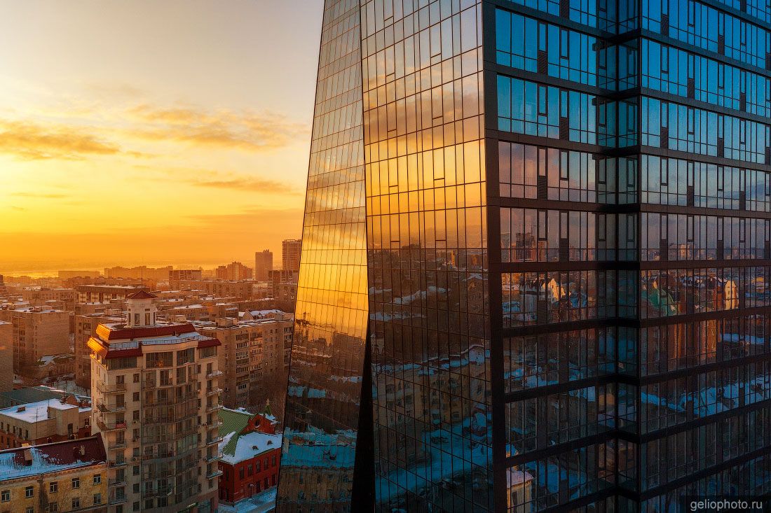 ЖК Prime House в Новосибирске на закате фото