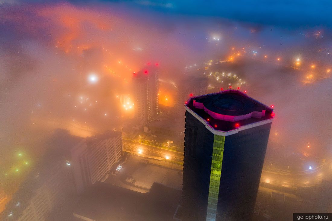 Башня Катэк вид с высоты в Красноярске фото