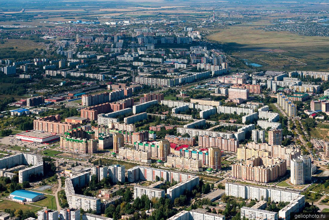 Бульвар Архитекторов в Омске с высоты фото