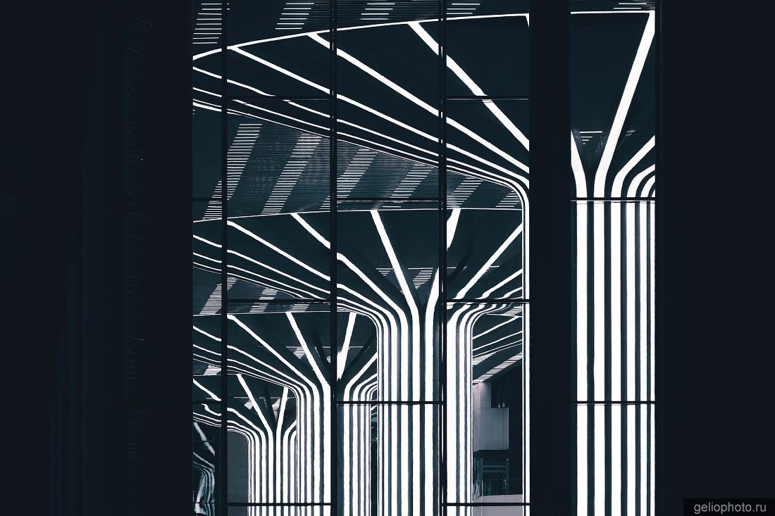 Колонны нового терминала в Толмачёво Новосибирска фото