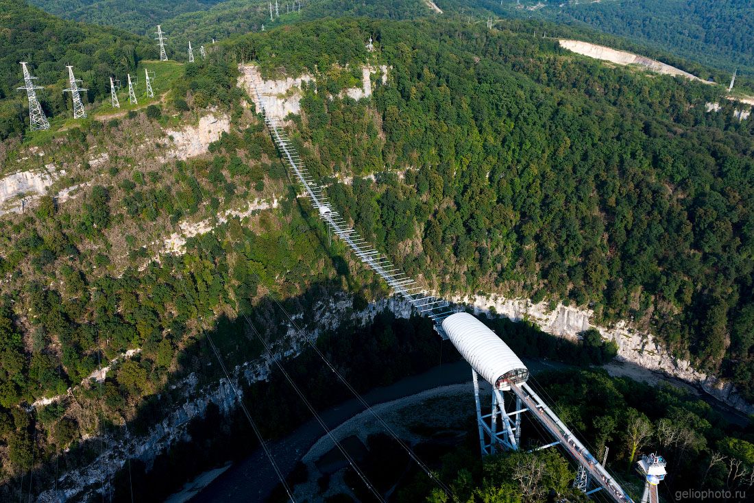Подвесной мост Скайбридж в Сочи фото