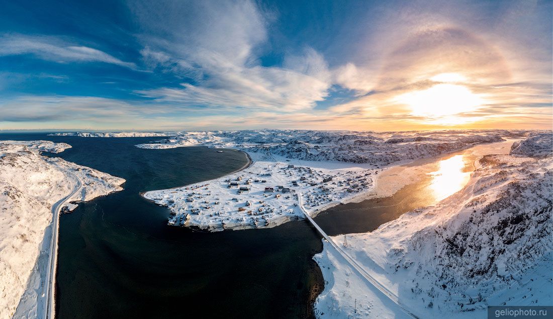 Село Териберка с высоты фото