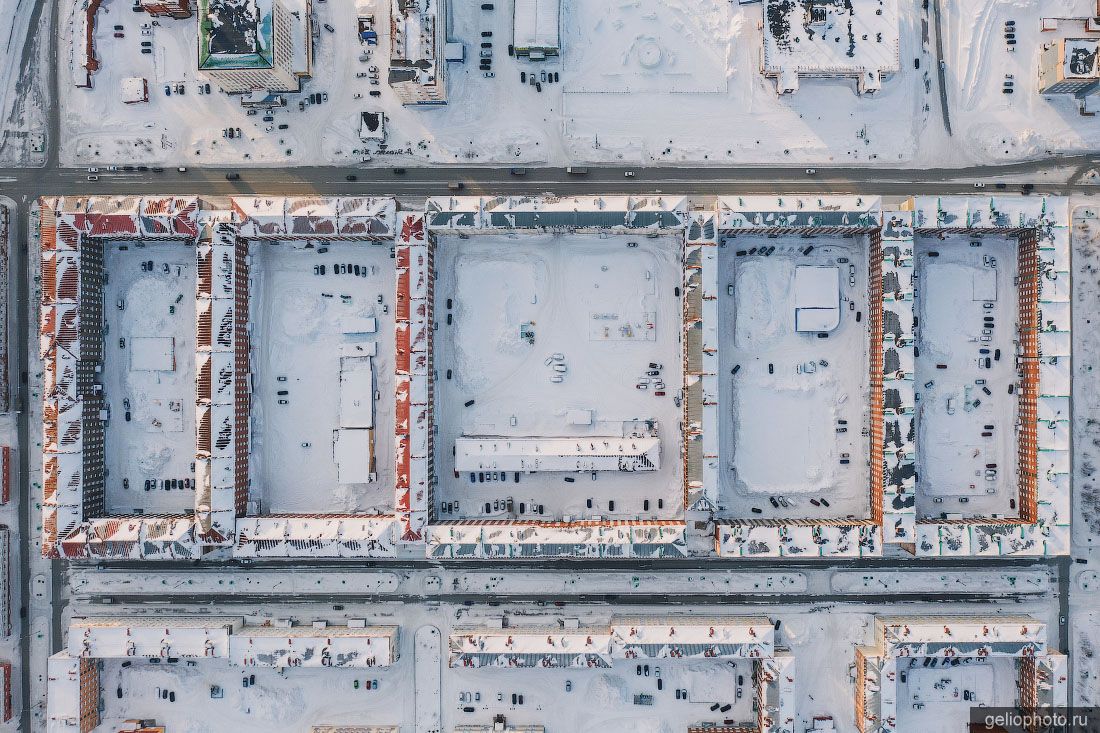 Дворы Норильска с высоты фото Gelio Дворы Норильска с высоты фото