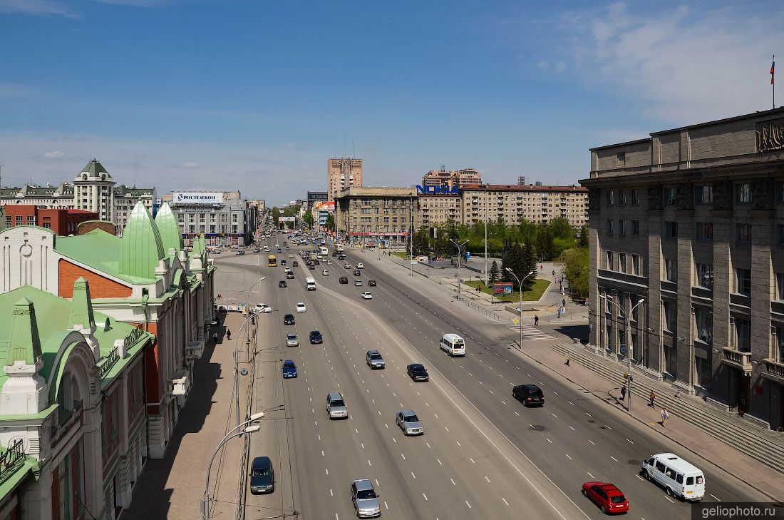 Площадь Ленина в Новосибирске с высоты фото