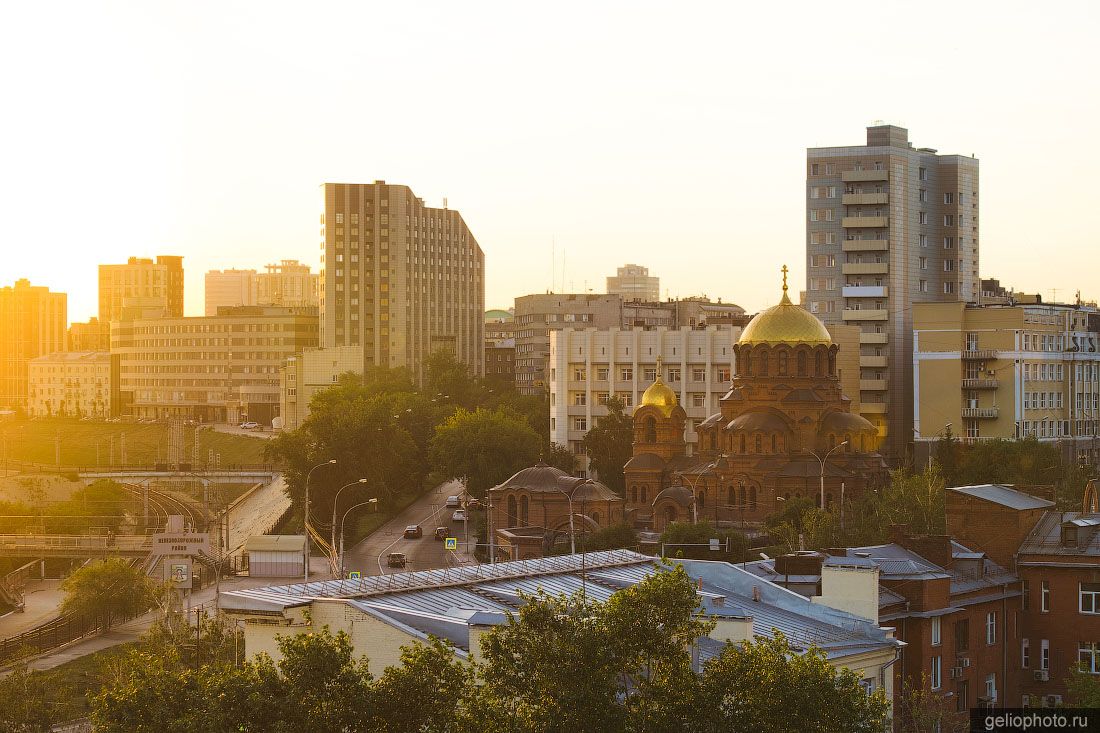Улица Советская в Новосибирске с высоты фото