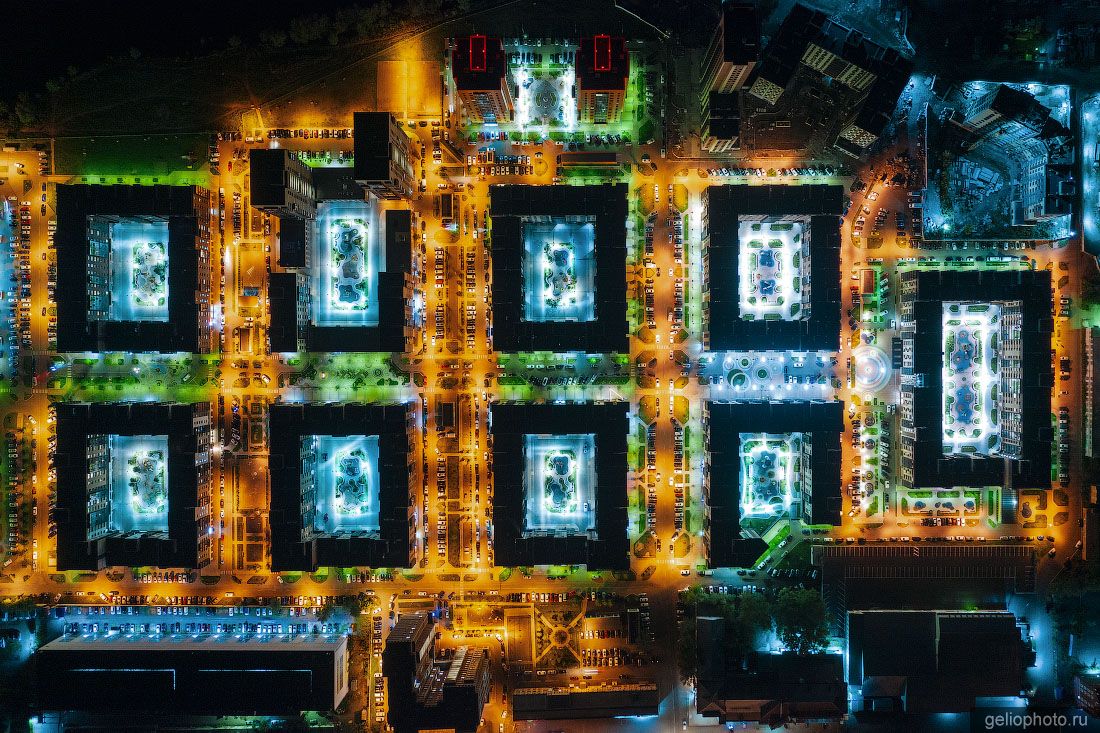 Микрорайон Южный берег в Красноярске вид сверху фото