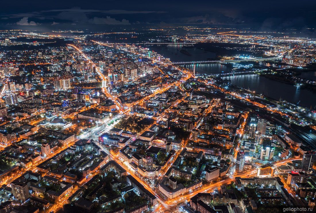 Новосибирск вечером с высоты фото
