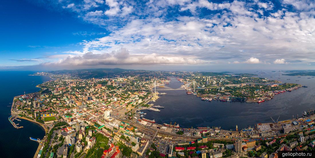 Панорама Владивостока с высоты фото