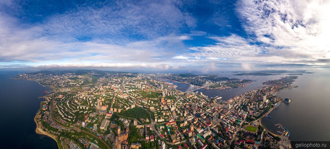 Панорама Владивостока с высоты фото