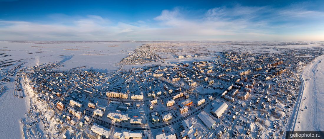Панорама зимнего Салехарда фото
